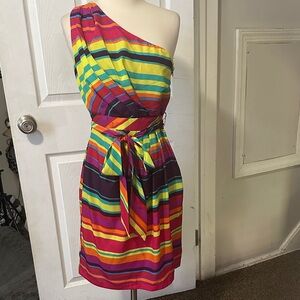 Maurices Multicolor One-Shoulder Dress
